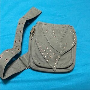 Studded Green Crossbody Bag